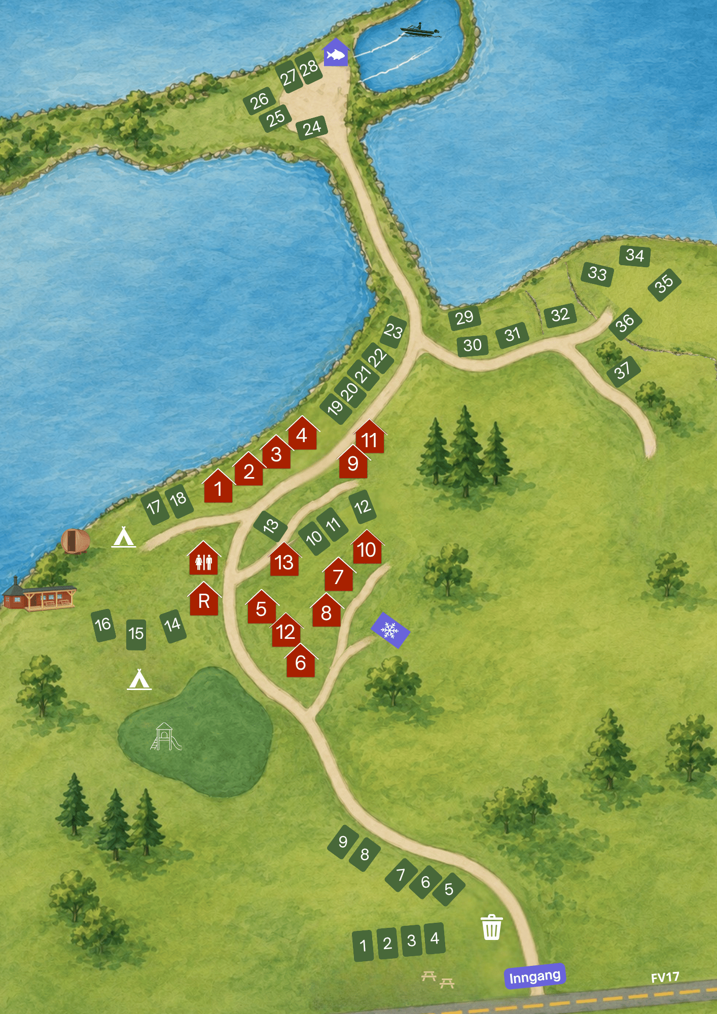 Plattegrond Camping